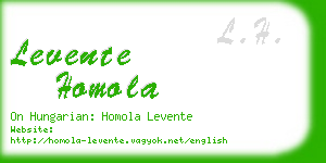 levente homola business card